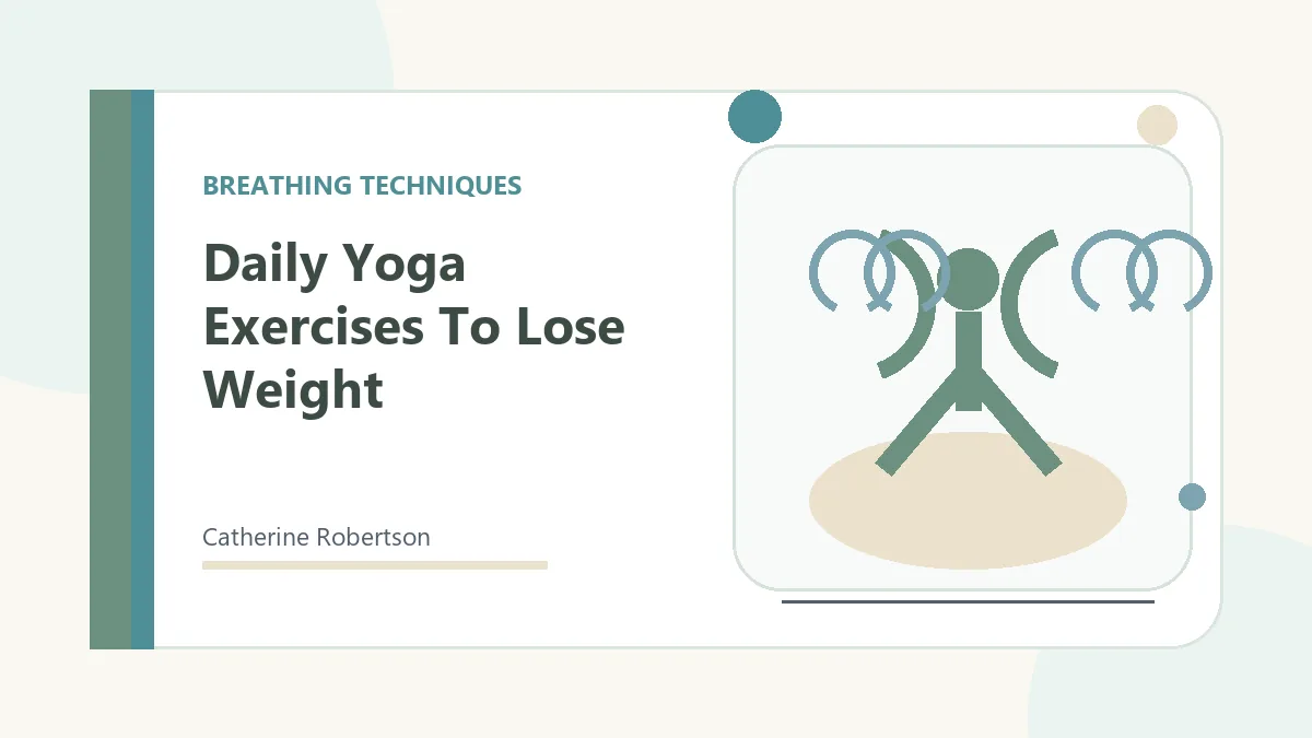 Breathing exercise wellness graphic for Daily Yoga Exercises To Lose Weight