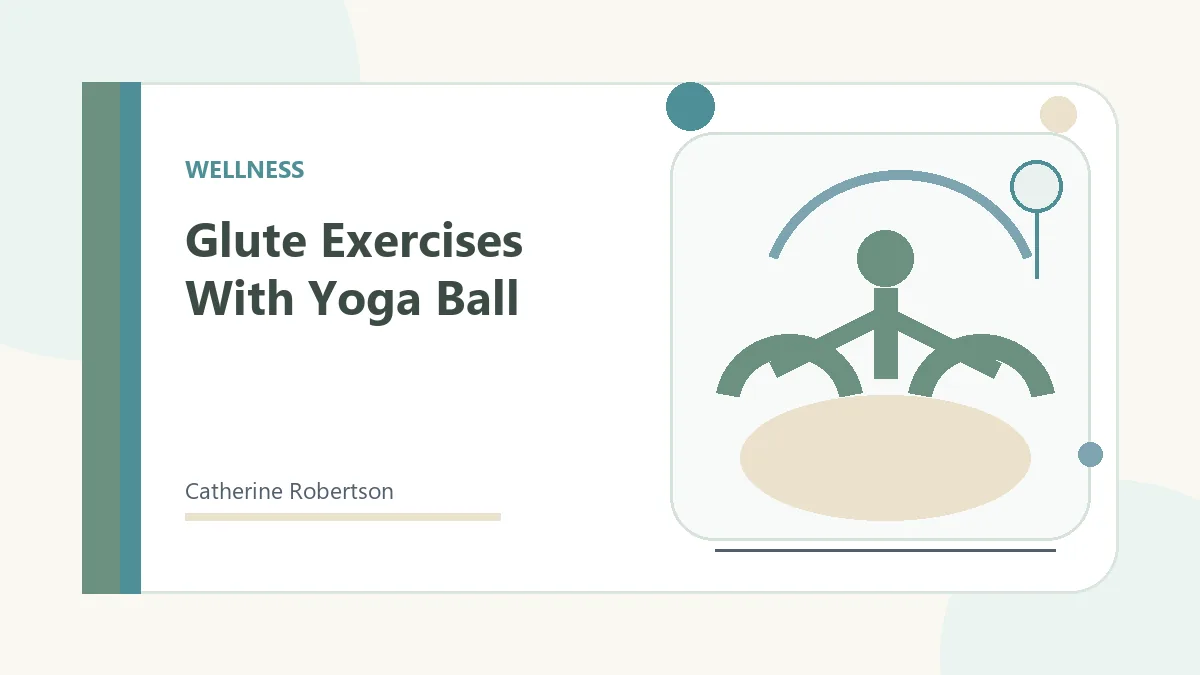Calm stress relief wellness illustration for Glute Exercises With Yoga Ball