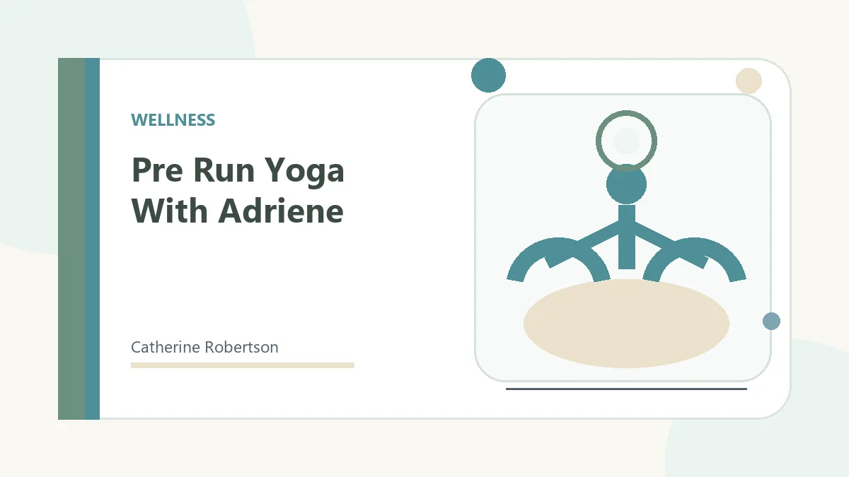 Simple meditation and mindfulness illustration for Pre Run Yoga With Adriene