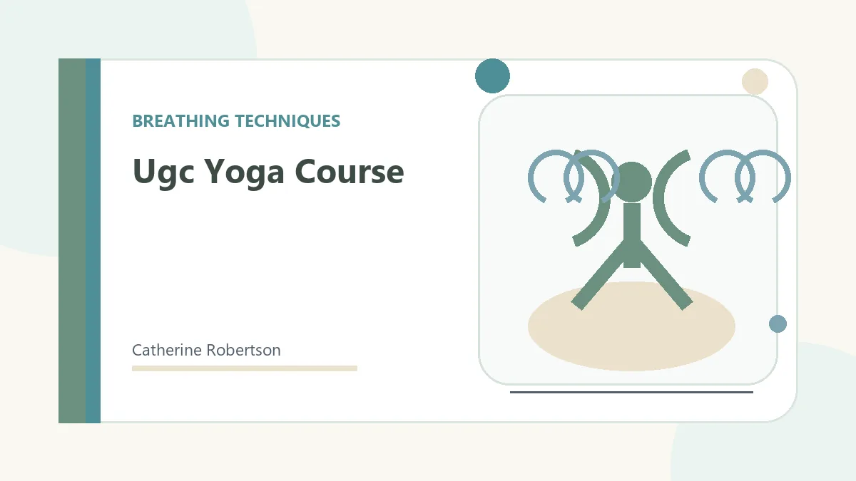 Breathing exercise wellness graphic for Ugc Yoga Course