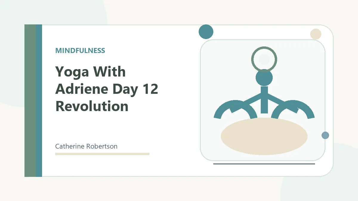 Simple meditation and mindfulness illustration for Yoga With Adriene Day 12 Revolution